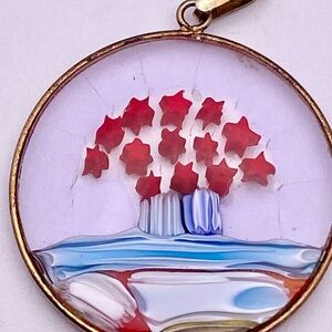 Vintage Necklace Signed 800 Star Tree 10.5 “ Possibly Murano?